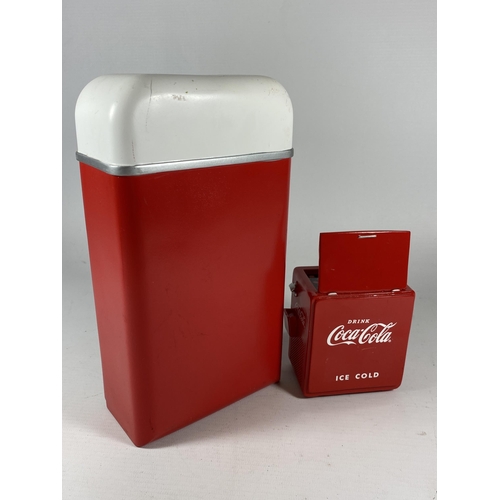 316 - TWO VINTAGE STYLE COCA COLA TOY MODELS