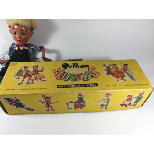 321 - A VINTAGE PELHAM PUPPET - DUTCH BOY IN ORIGINAL BOX