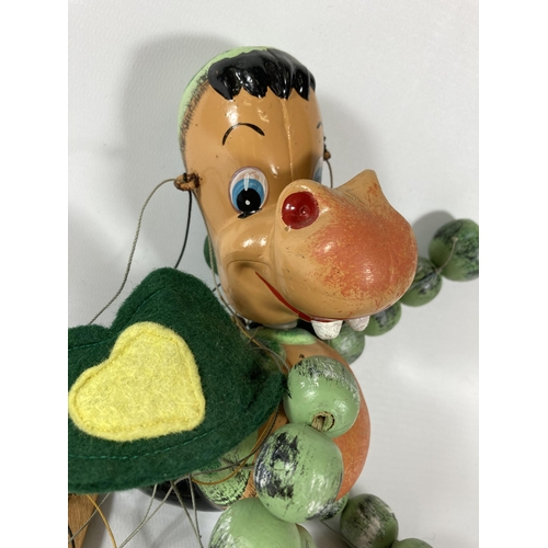 329 - A VINTAGE 1970'S PELHAM PUPPET - A3 BABY DRAGON IN ORIGINAL BOX