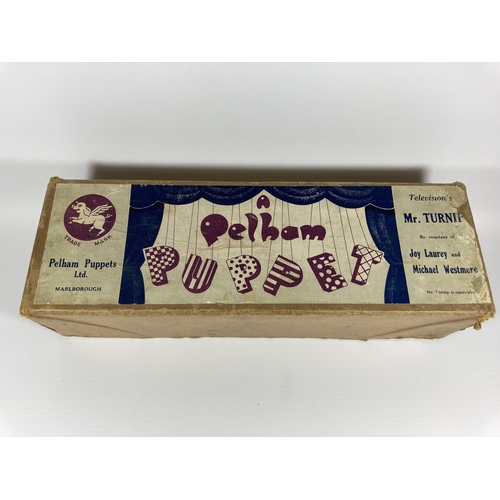 332 - A VINTAGE PELHAM PUPPET - MR TURNIP IN ORIGINAL BOX