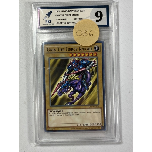 351 - A YU-GI-OH GAIA THE FIERCE KNIGHT CARD - RKT GRADED 9