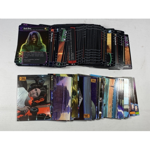 356 - A COLLECTION OF STAR WARS TRADING CARDS TO INCLUDE 150+ STAR WARS INCLUDING HOLO DARTH MAUL AND 39 O... 