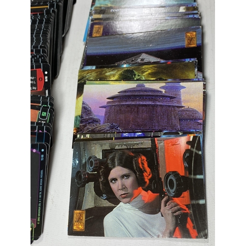 356 - A COLLECTION OF STAR WARS TRADING CARDS TO INCLUDE 150+ STAR WARS INCLUDING HOLO DARTH MAUL AND 39 O... 