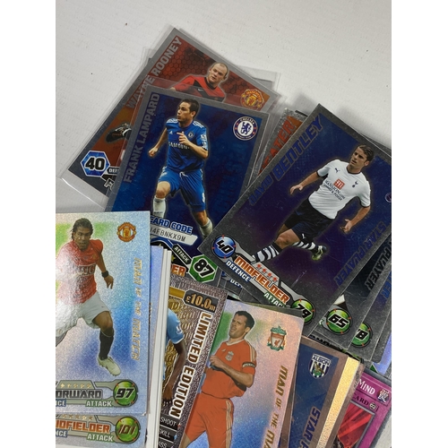 361A - A LARGE COLLECTION OF MATCH ATTAX FOOTBALL TRADING CARDS TO INCLUDE TOPPS CHROME HARRY KANE, LOTS OF... 