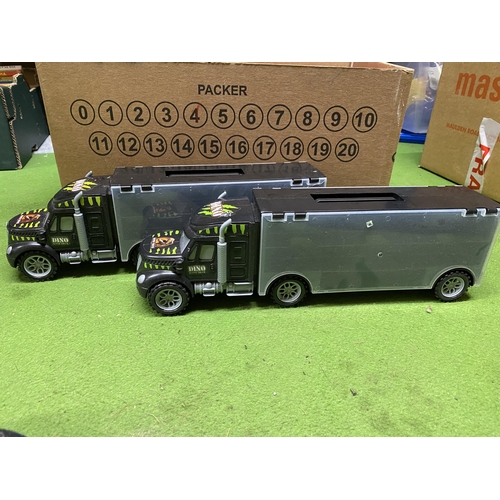 367 - A BOX OF ASSORTED MODEL TRUCKS