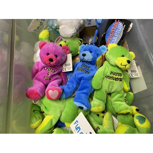 370 - A LARGE QUANTITY OF NEW AND TAGGED BEARS TO INCLUDE TY, MESSAGE BEARS ETC