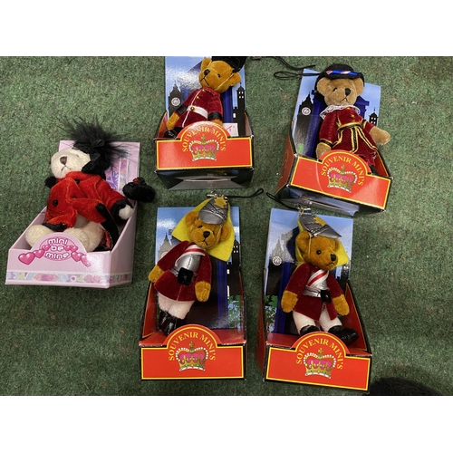 382 - A BOX OF SOUVENIR MINIS TEDDIES