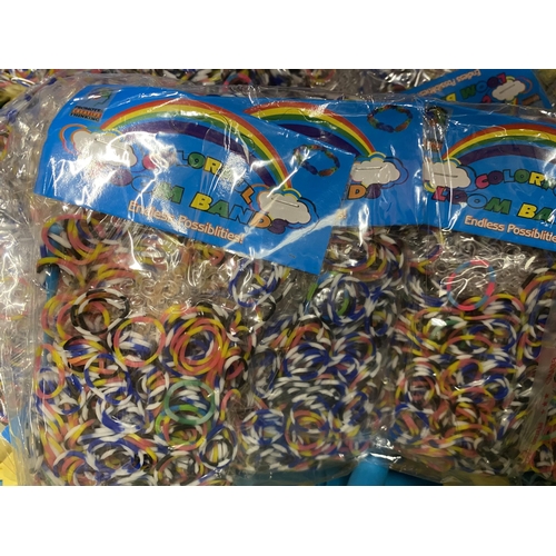 384 - A BOX OF LOOM BANDS AND ACCESSORIES