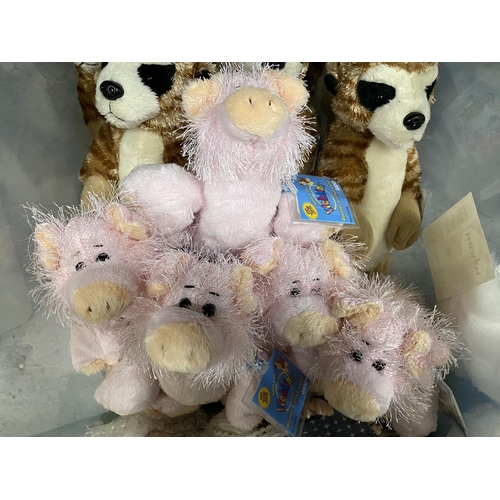 387 - A BOX OF ASSORTED CHILDREN'S SOFT TOYS