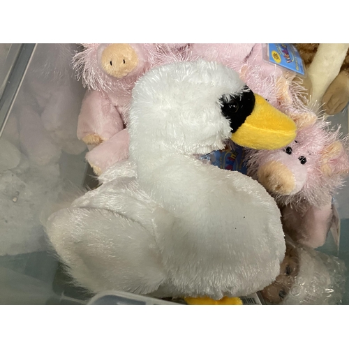 387 - A BOX OF ASSORTED CHILDREN'S SOFT TOYS