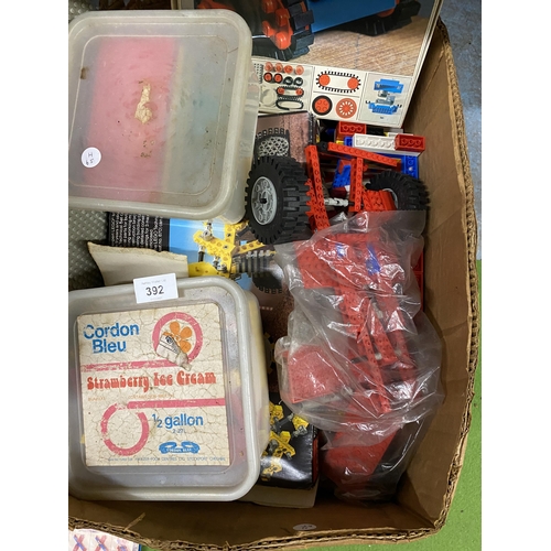 392 - TWO BOXES OF ASSORTED LEGO