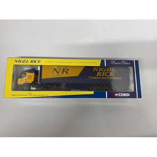 397 - A BOXED CORGI MODEL OF A RENAULT NIGEL RICE WAGON 75605