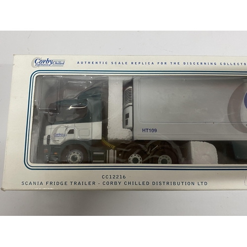 403 - A BOXED CORGI MODEL CORBY CHILLED SCANIA CC12216