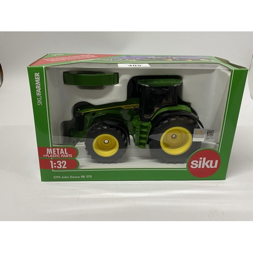 405 - A BOXED SIKU MODEL OF A JOHN DEERE 8R- 370 TRACTOR REF NO 43329 SCALE 1:32