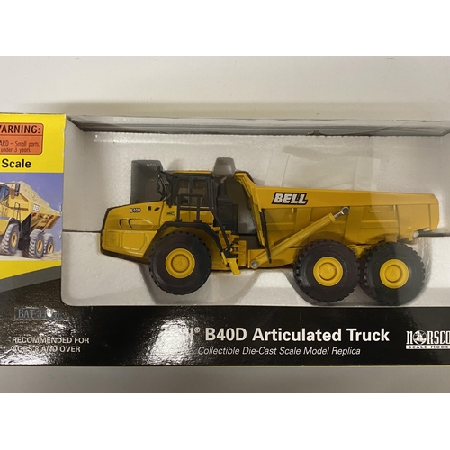 408 - A BOXED NORSCOT MODEL BELL ARTIC DUMP TRUCK REF NO 57503