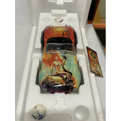 423 - A FRANKLIN MINT BORIS MISTRESS OF FIRE COBRA 427 DIECAST MODEL