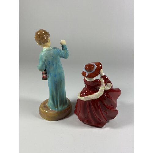 817 - TWO ROYAL DOULTON FIGURES TO INCLUDE 'WEE WILLIE WINKIE' HN2050 AND A SMALL TOP O' THE HILL HN 3499