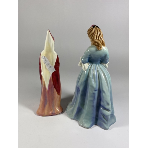 819 - A ROYAL WORCESTER FIGURE 'SWEET ANNE' AND A ROYAL STAFFS FIGURE