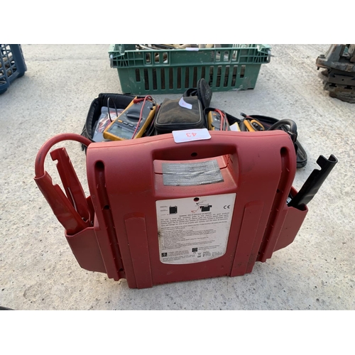 43 - A SEALEY ROAD START PORTABLE ENGINE STARTING SYSTEM NO VAT