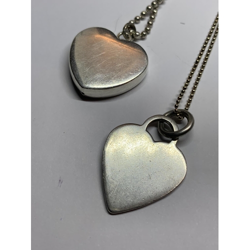 552 - FOUR SILVER NECKLACES WITH PENDANTS