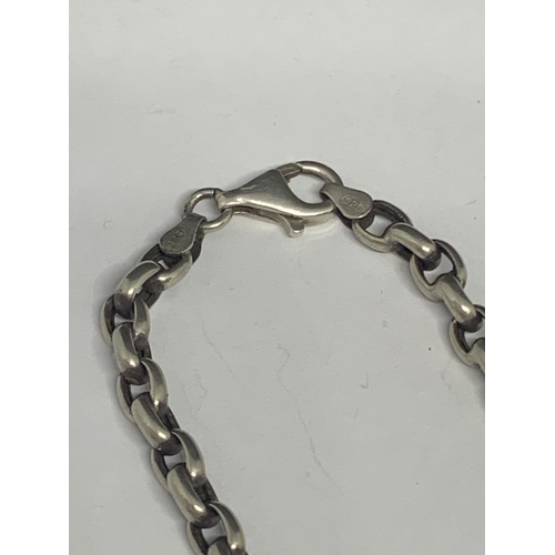 569 - A SILVER BELCHER CHAIN LENGTH 18 INCHES