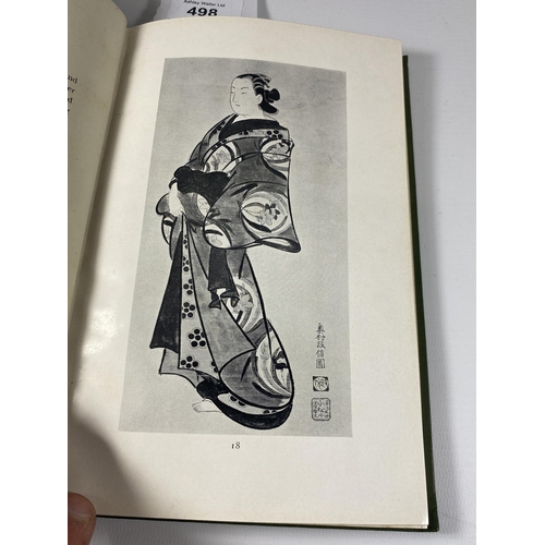 498 - AN EXHIBITION OF JAPANESE PRINTS 1909 FINE ART SOCIETY BOOK