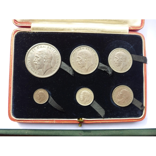 305 - A CASED GEORGE V 1927 PROOF SET, COMPRISING SILVER WREATH CROWN, HALF CROWN, FLORIN, SHILLING, SIXPE... 