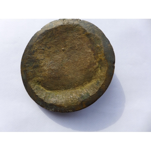 309 - A LARGE RENAISSANCE TYPE BRONZE UNIFACE MEDAL OF A GOD, DIAMETER 8CM, CAST IN HIGH RELIEF