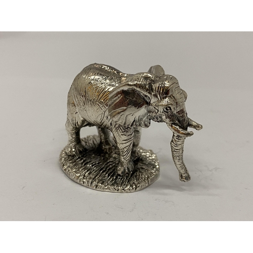 28 - A HALLMARKED SILVER FILLED CAMELOT SILVERWARE LTD ELEPHANT FIGURE