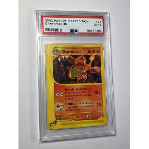 46 - A PSA 2002 CHARMELEON 73/165 EXPEDITION E-SERIES POKEMON CARD - GRADED 9