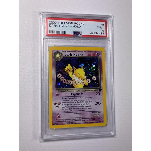 53 - A PSA 2000 DARK HYPNO 9/82 TEAM ROCKET HOLO POKEMON CARD - GRADED 9