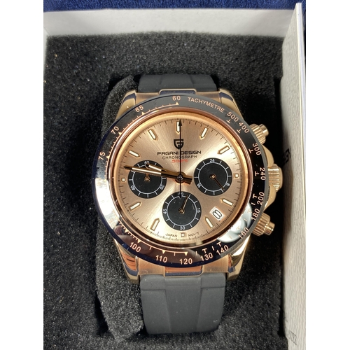 604 - A BOXED PAGANI DESIGN WATCH