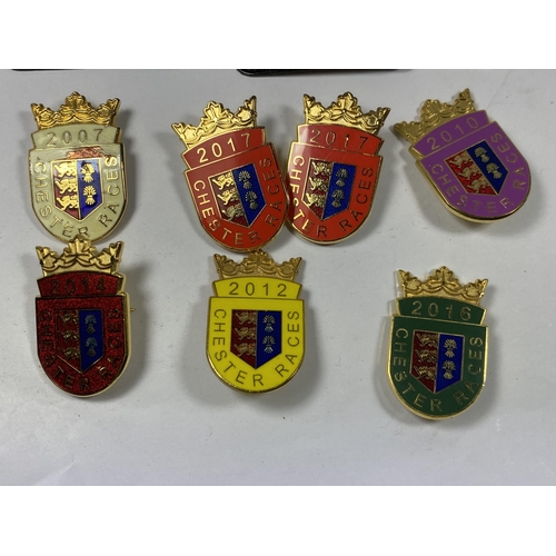 610 - TEN CHESTER RACECOURSE BADGES