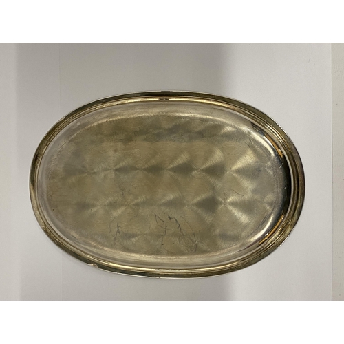 62 - A .925 SILVER STAMPED OVAL TRAY