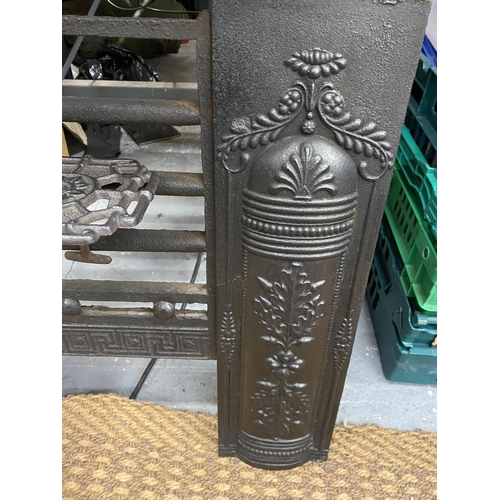 66 - A VINTAGE CAST METAL FIREPLACE INSERT