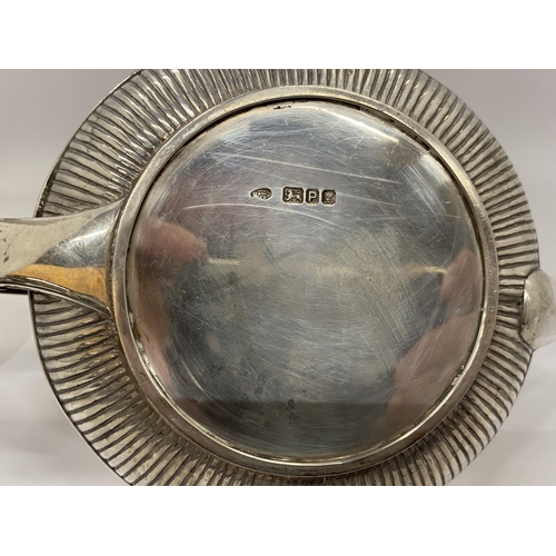 68 - A LONDON HALLMARKED SILVER TEAPOT, WEIGHT 557G