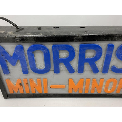 80 - A MORRIS MINI-MINOR ILLUMINATED BOX SIGN, 22 X 44 X 10CM