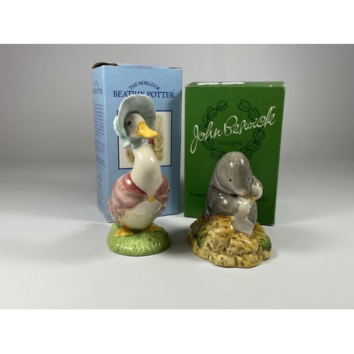 829 - TWO BOXED BESWICK BEATRIX POTTER FIGURES