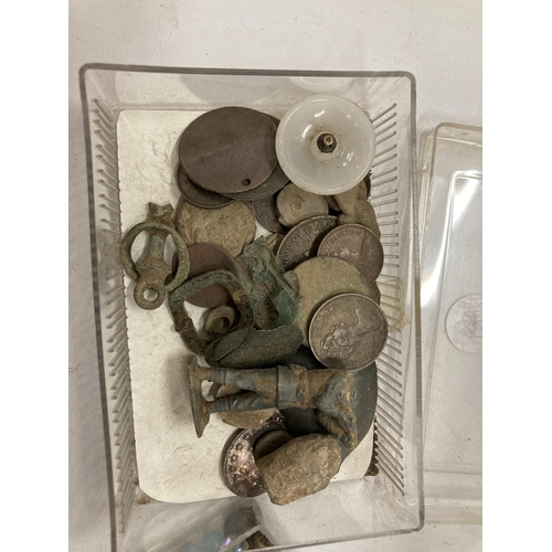 158 - A QUANTITY OF METAL DETECTING FINDS