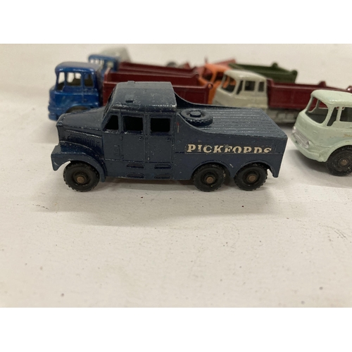 263 - SEVEN UNBOXED  LESNEY MATCHBOX LORRY MODELS