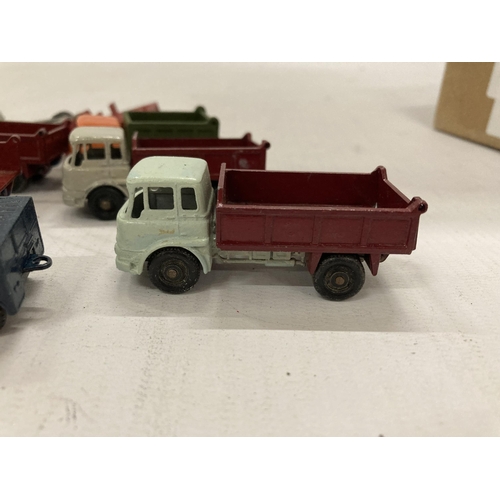 263 - SEVEN UNBOXED  LESNEY MATCHBOX LORRY MODELS