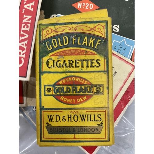 268 - A LARGE QUANTITY OF VINTAGE CIGARETTE BOXES