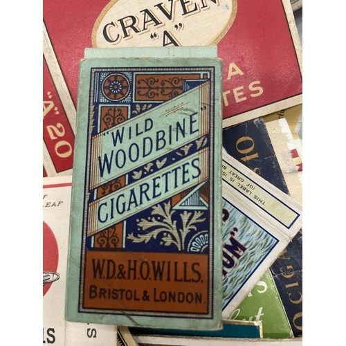 268 - A LARGE QUANTITY OF VINTAGE CIGARETTE BOXES