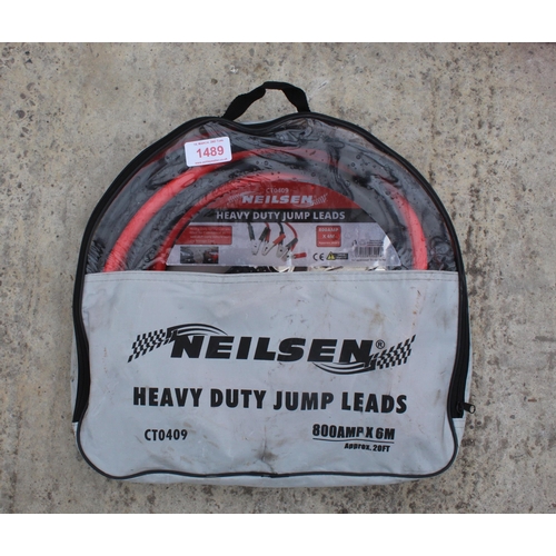 1489 - NEILSEN 6M JUMP LEADS  + VAT