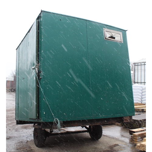 241 - MOBILE TOILET ON 2 WHEEL CHASSISE NO VAT