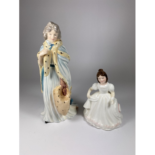 784 - TWO ROYAL DOULTON FIGURES - ELIZA FARREN COUNTESS OF DERBY, HN3442 & AMANDA, HN3635