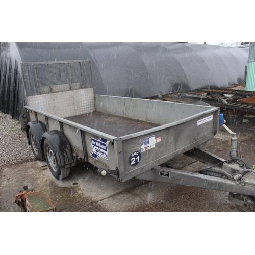 224 - IFOR WILLIAMS TWIN AXLE  TRAILER 10' X 5'   NO VAT