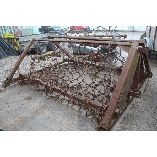 229 - FOLDING GRASS HARROW  + VAT