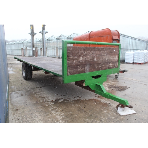 235 - 18' LONG BALE SINGLE AXLE TRAILER  NEW PLYWOOD FLOOR NO VAT