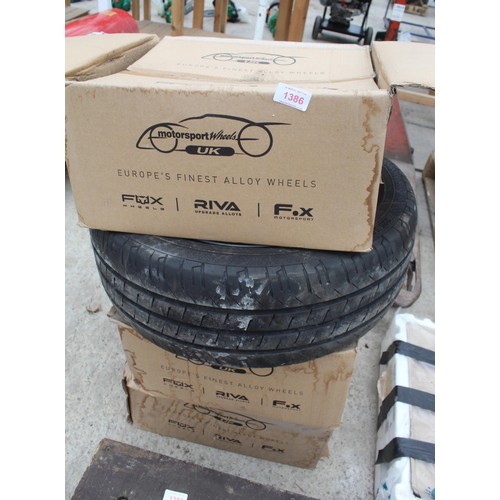 1386 - 4 MERCEDES RIMS AND TYRES  + VAT